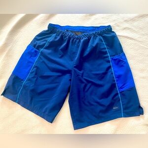 Men’s REI royal blue/ navy athletic shorts Size M/L?